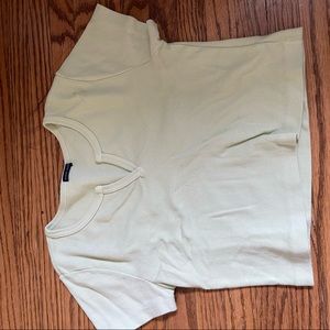 Brandy melville cropped sage green baby tee